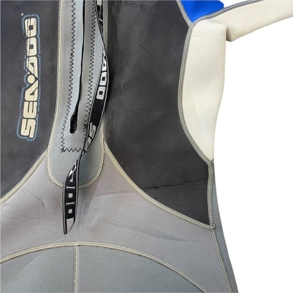 SEA DOO BRP Junior Shorty Wetsuit Blue/Black/Gray Size 12 - Pre-Owned - Picture 3 of 7